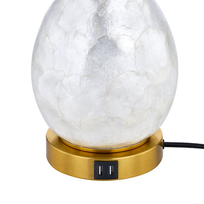 Twinset Seashell Mosaic Coastal Table Lamp Artistic Elegance Inspired by Nature