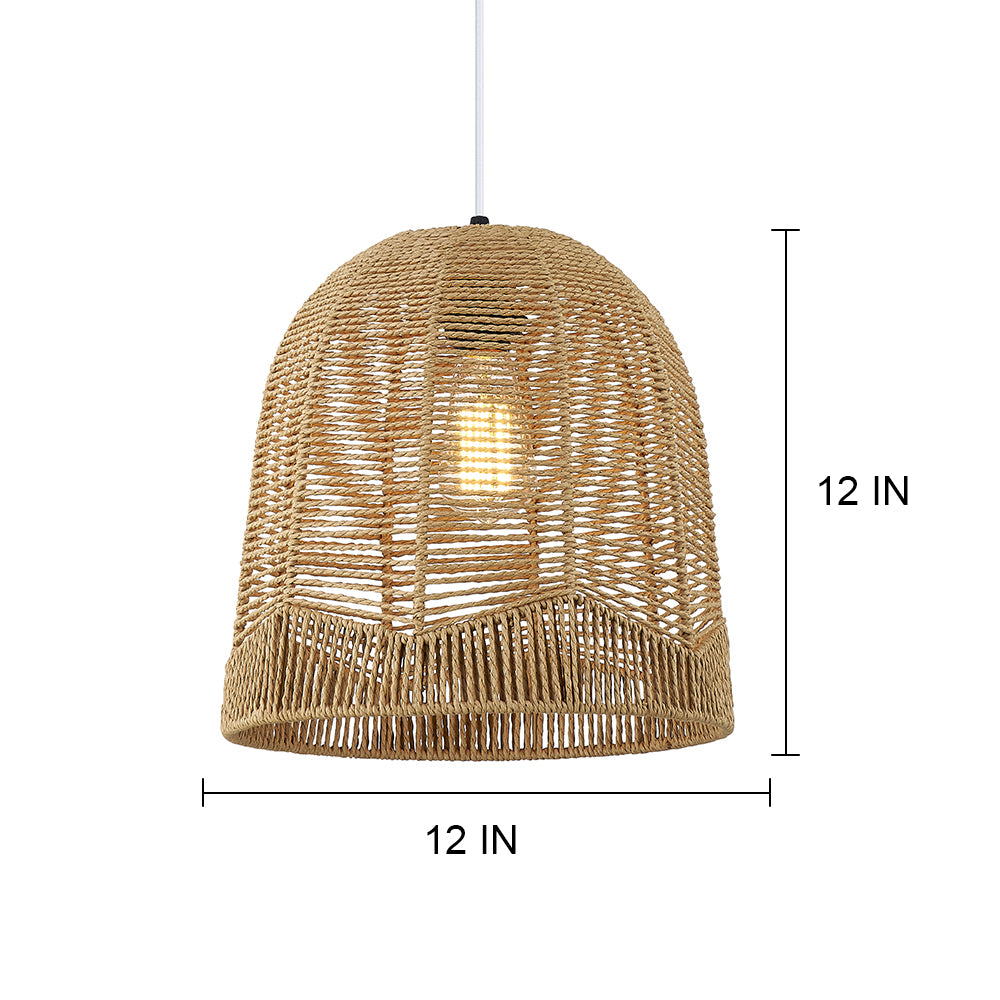 Pendant Lamps with Crafting Captivating Rattan Frame & Dimmable Switch