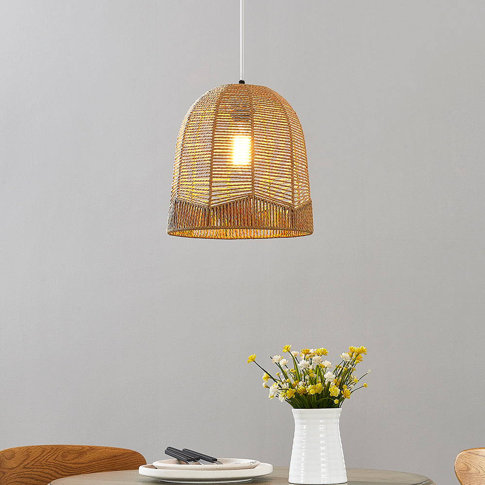 Pendant Lamps with Crafting Captivating Rattan Frame & Dimmable Switch