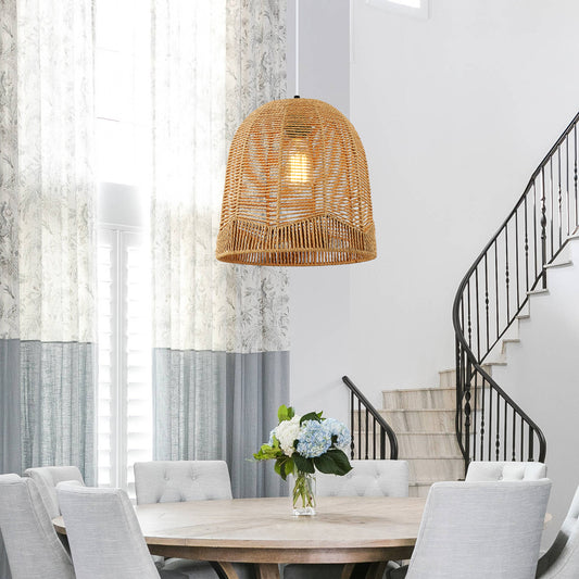 Pendant Lamps with Crafting Captivating Rattan Frame & Dimmable Switch
