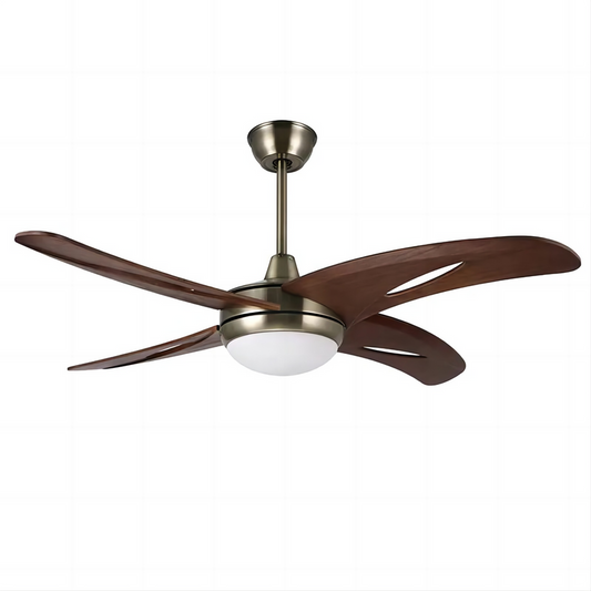 Decoration Ceiling Fan with Light 48 Inch Lower Noise Energy Saving Solid Wood Blades Led Ceiling Fan Remote Control