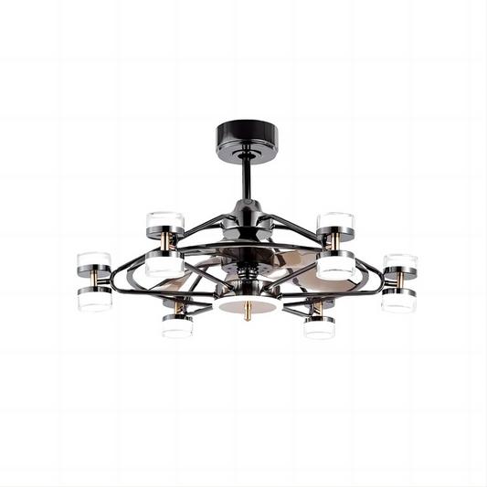 Modern Chandelier Ceiling Fan DC Motor Living Room Decorative Ceiling Fan Light