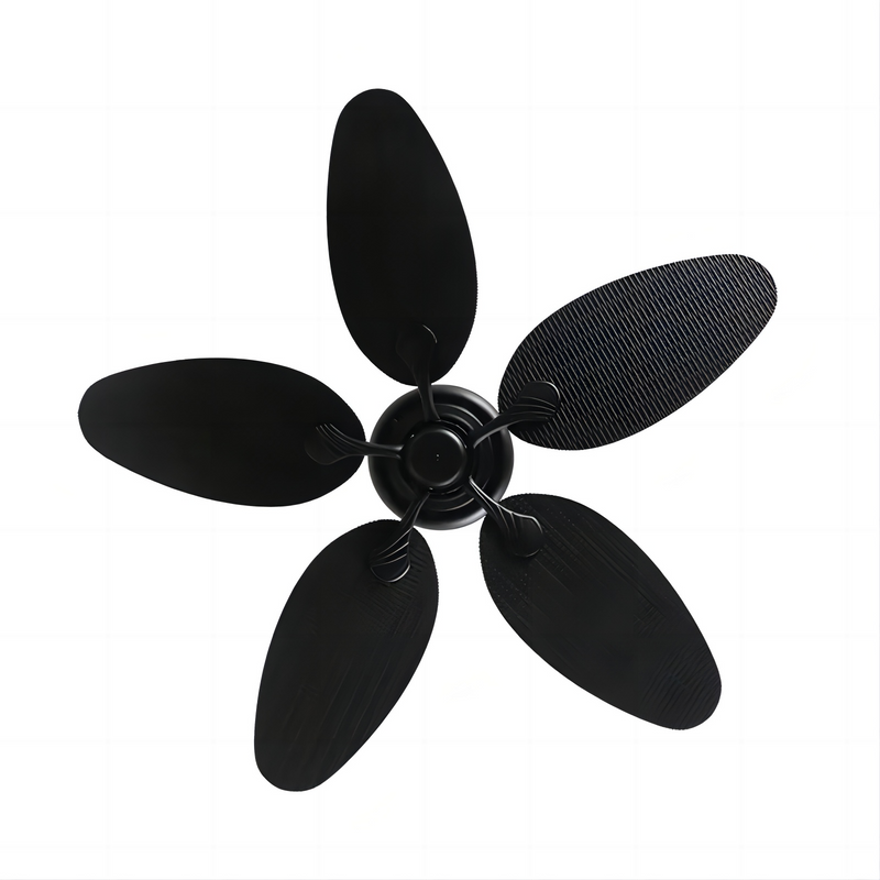 High Quality 5 PCS Abs Plastic Blades Outdoor Decorative Ceiling Fan with Rattan DC Motor Ceiling Fan