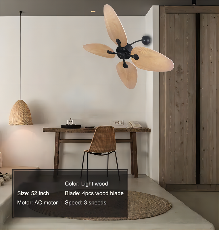 Energy Saving DC Motor Powerful Wall Mounted Fan Elegant Decorative Fan Remote Control for Rooms