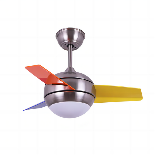 Design Small Ceiling Light and Fan for Kids Room 3 PCS Plastic Blade Mini Ceiling Fan with Light and Remote Control
