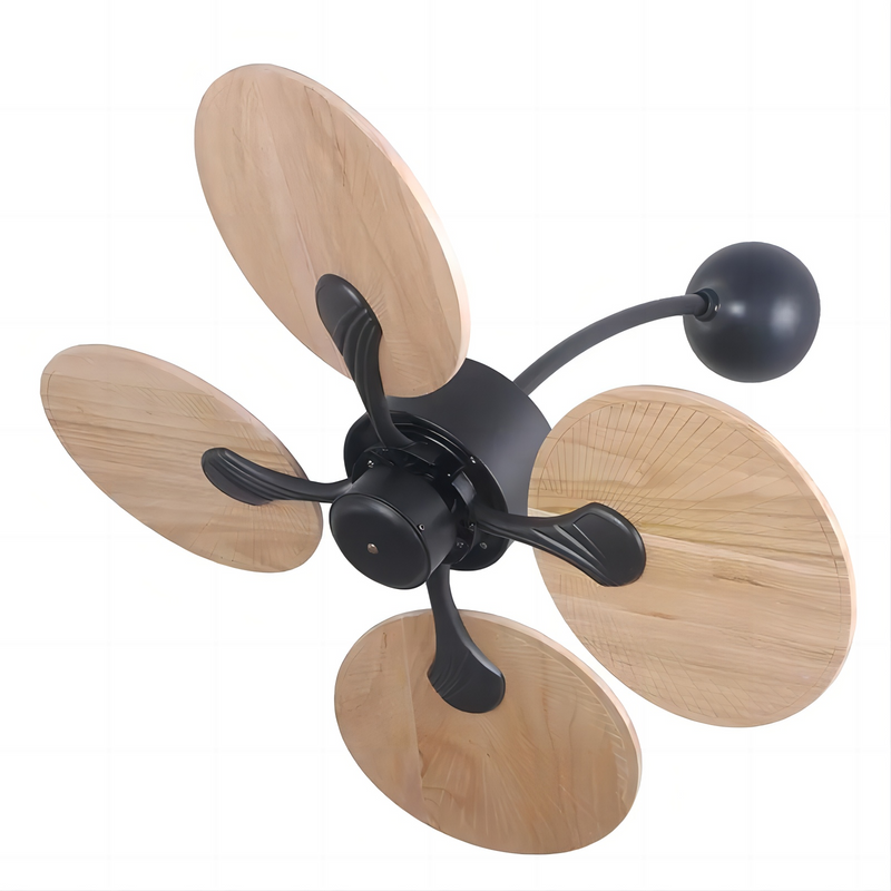 Wall Fans Wood Blades Wall Mounted Modern Wall Fan with Remote Control ...